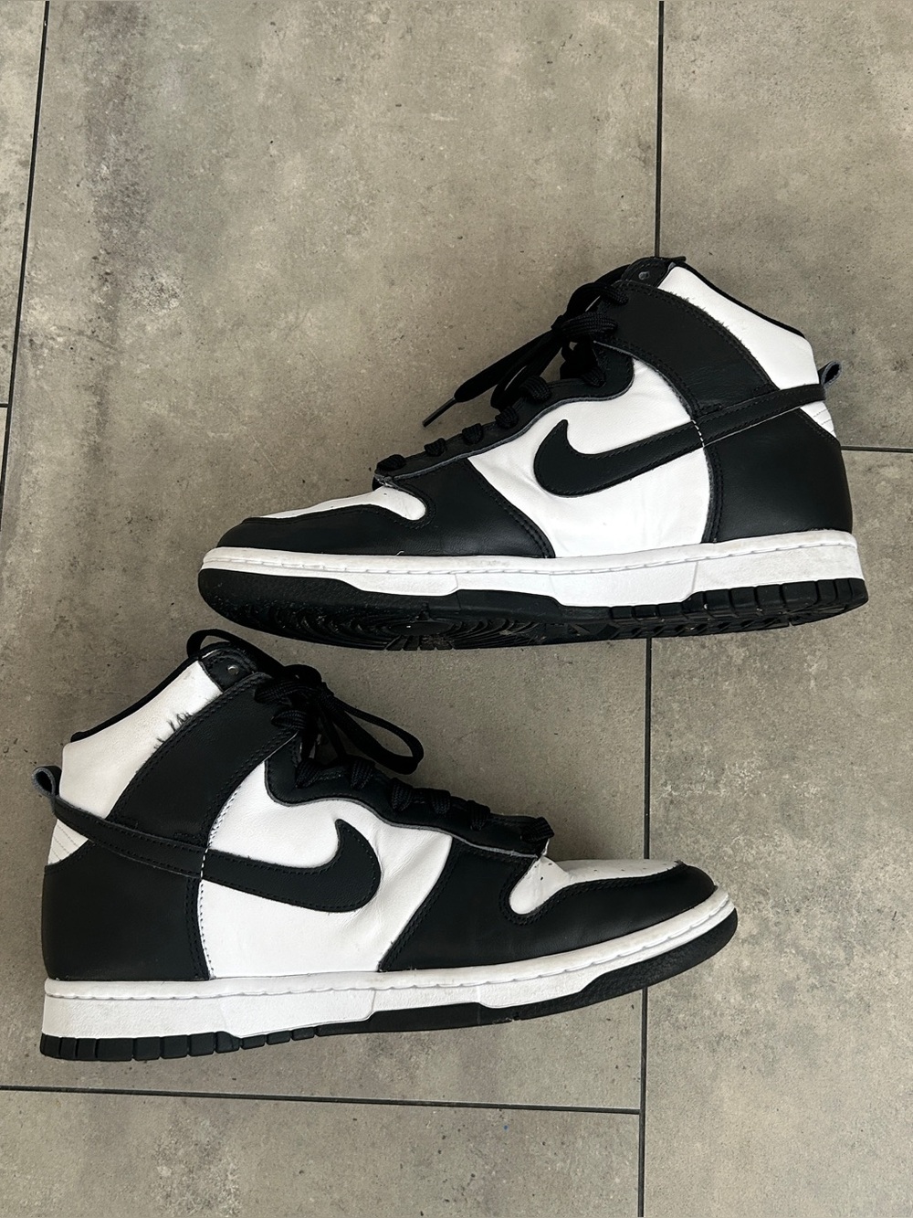 Nike Dunk High black and white Panda sneakers 9